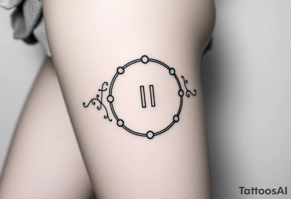 Rewind symbol include the play pause and stop inside the circle tattoo idea