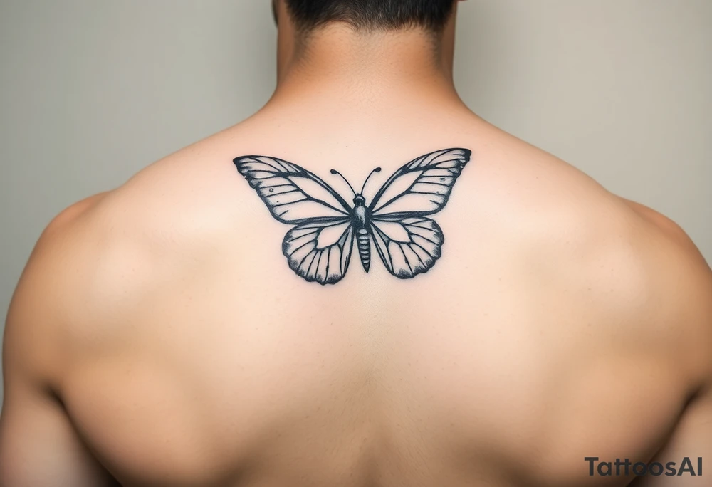 butterfly flower tattoo idea