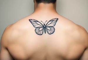 butterfly flower tattoo idea