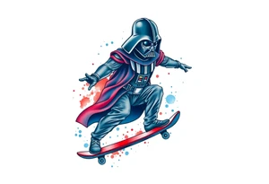 MEMORY TATTOO
blue and red Darth Vader skateboarding outdoor
"Darth Carter"
12/29/88-01/06/24 tattoo idea