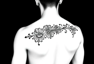 Henna tattoo on wrist in black background tattoo idea