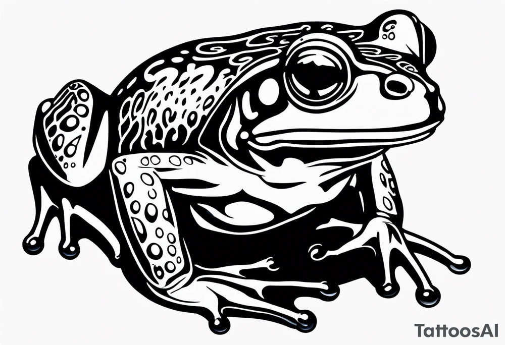 frog 
 american traditional tattoo idea