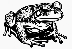 frog 
 american traditional tattoo idea