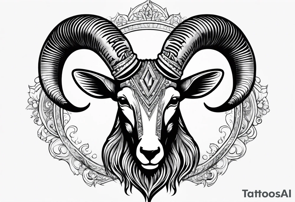 ibex head tattoo idea