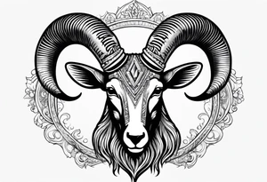 ibex head tattoo idea