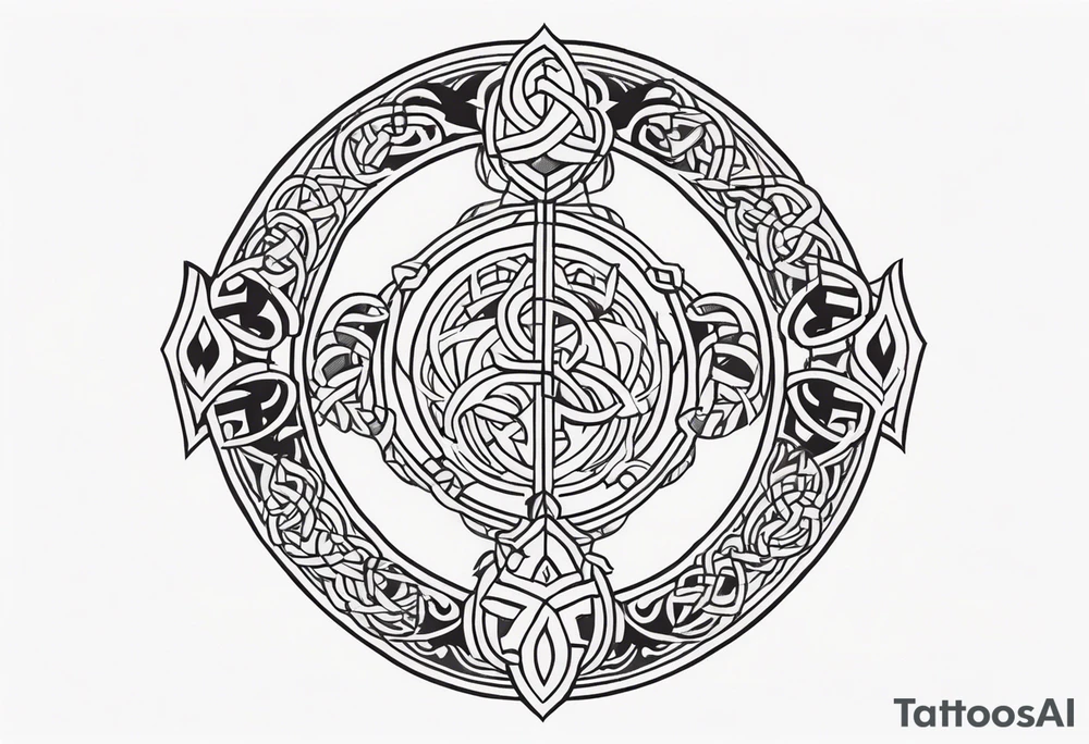 Basic viking tattoo with a symbolic 6 representing 6 brothers tattoo idea Basic viking tattoo with a symbolic 6 representing 6 brothers tattoo idea
