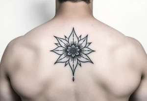 anishinaabe kwe with traditional ojibway flower design tattoo idea