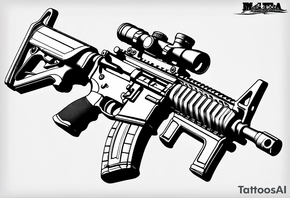 m4a1 rifle tattoo idea