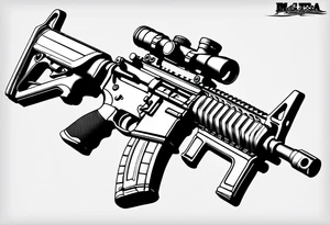 m4a1 rifle tattoo idea