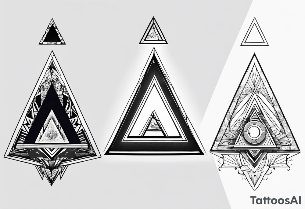 simple triangle tattoo idea