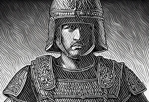 roman soldier from AD 60, wearing the "armor of God" as described in ephesians chapter 6 verses 10 to 17 tattoo idea