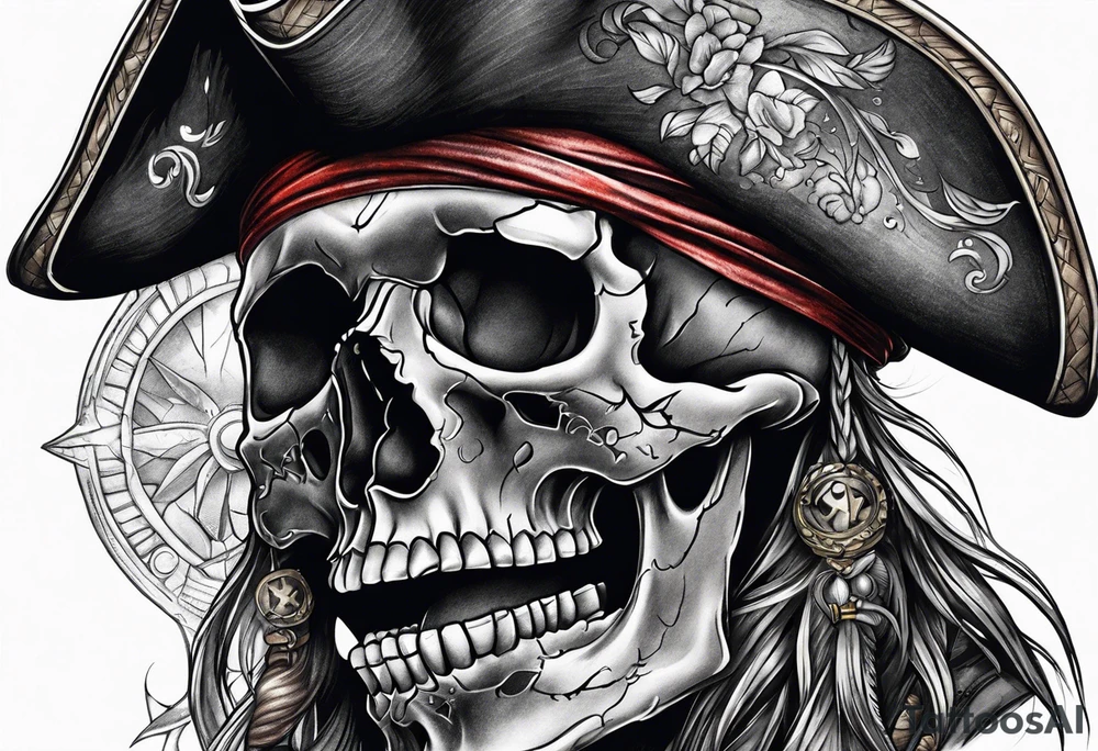 Pirate skull tattoo idea