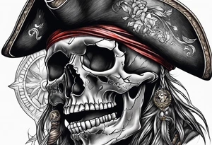Pirate skull tattoo idea