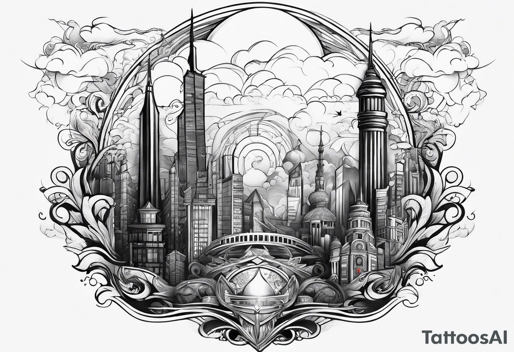 sky scaper tattoo idea