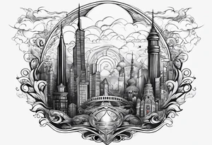 sky scaper tattoo idea