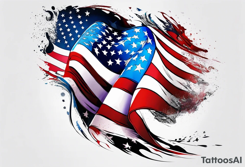 American flag tattoo idea