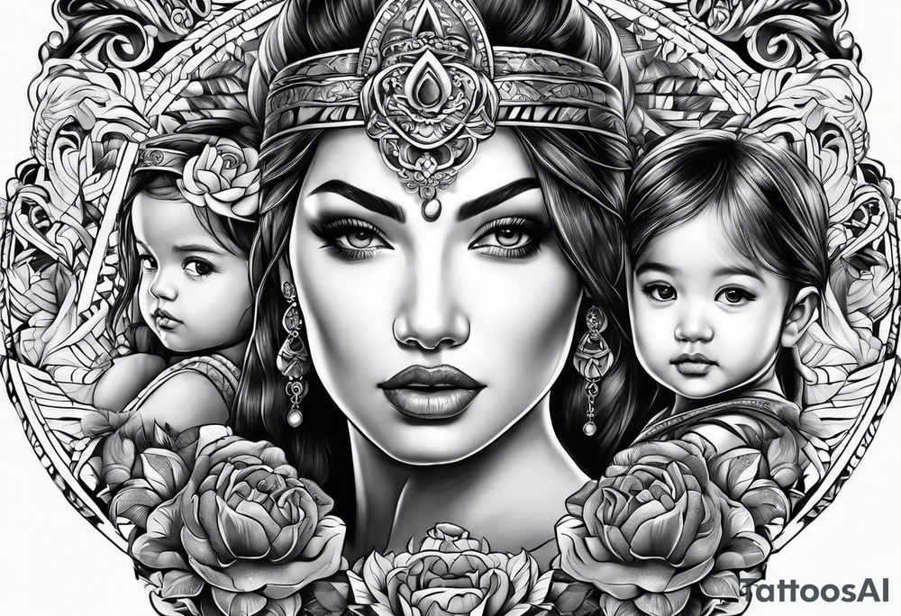 Son & daughter
Father tattoo idea
