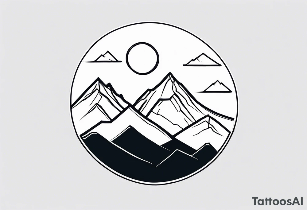 mountains tattoo idea