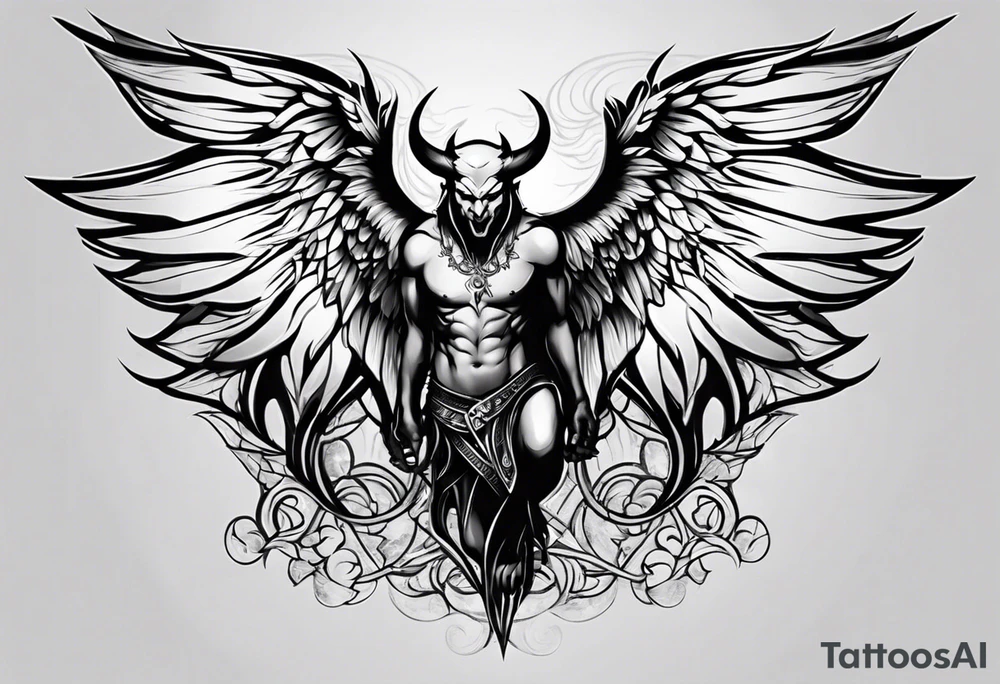 devil wing tattoo idea