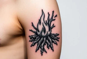 fire in a roots prison tattoo idea