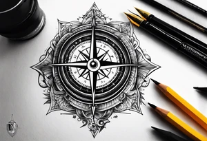 Military Compass tattoo idea