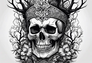 Skull tree tattoo idea