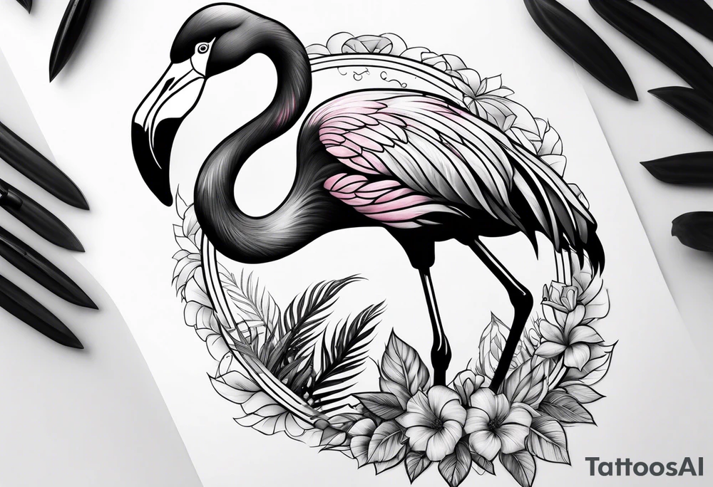 flamingo tattoo idea