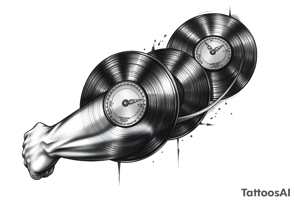 vinyl records tattoo idea