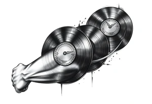 vinyl records tattoo idea