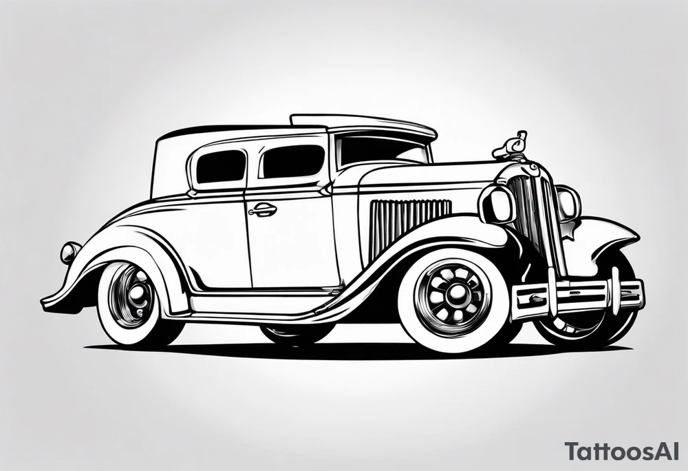 Betty boop driving car tattoo idea