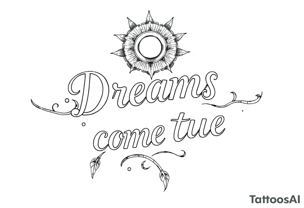 Dreams come true tattoo idea