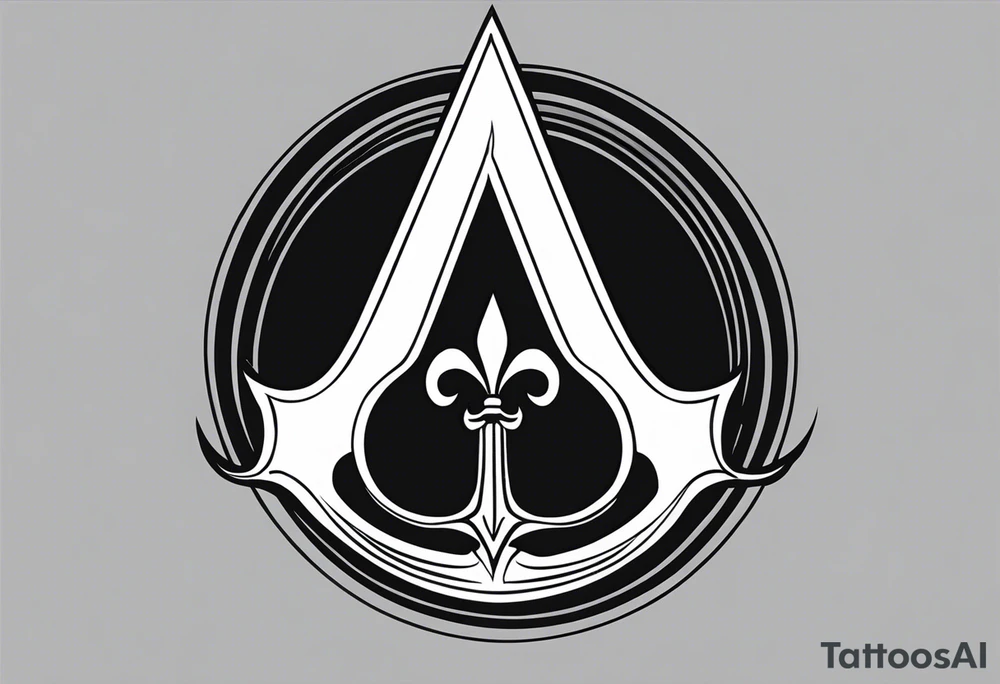 New Orleans assassins creed symbol but add a jolly roger tattoo idea