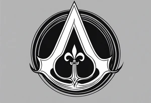 New Orleans assassins creed symbol but add a jolly roger tattoo idea