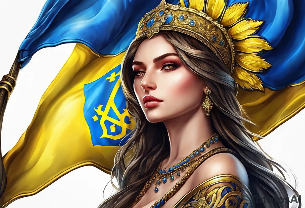 flag of Ukraine tattoo idea