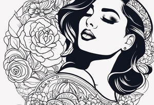 KYDF in bold on a beautiful woman tattoo idea