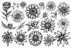 Iron Daisy for men tattoo idea