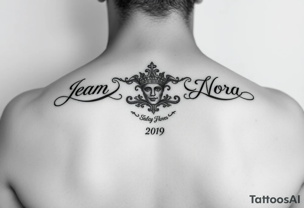 Meaning of names Jean God is gracious born on February 26 1971 mother , Sara Princess born on January 28 1999 oldest daughter, Nora honor and light born on August 14 2000 youngest daughter tattoo idea