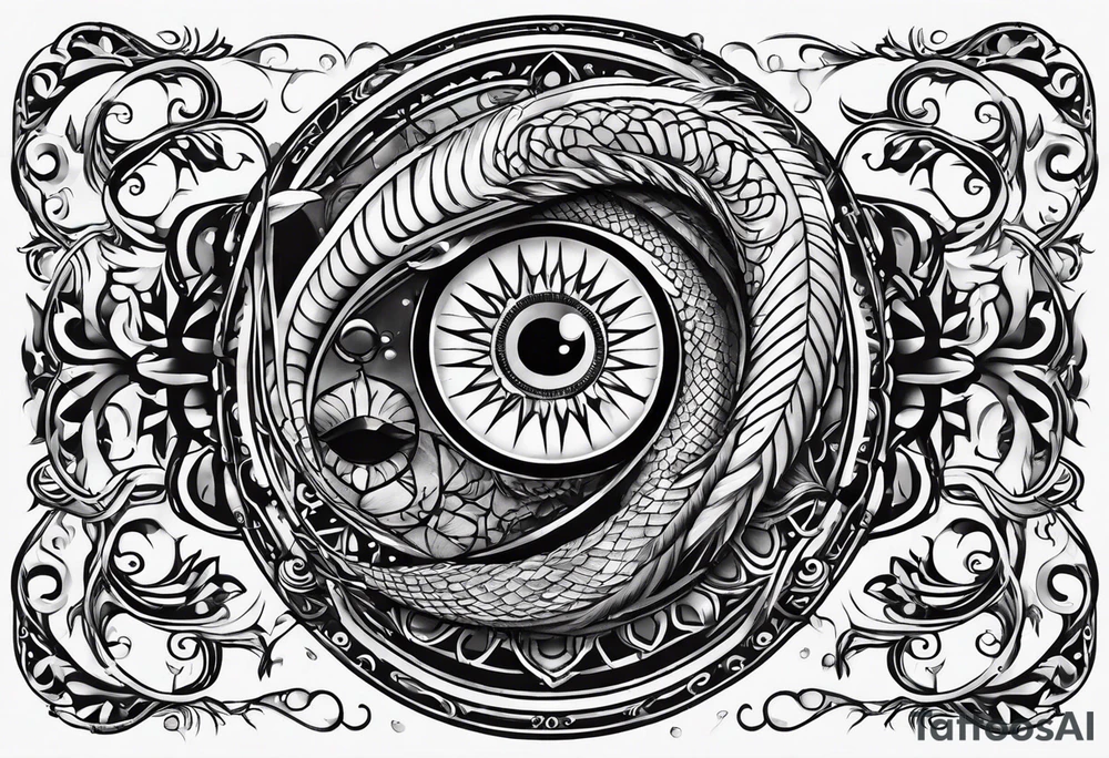 Dunkle seeschlange tattoo idea