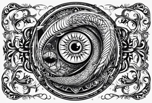 Dunkle seeschlange tattoo idea