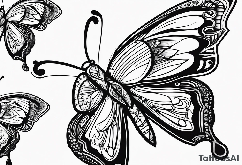 Butterfly, cross, psalm 139:14 tattoo idea