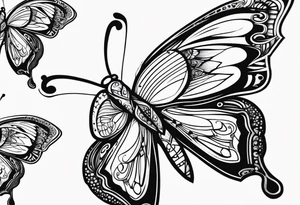 Butterfly, cross, psalm 139:14 tattoo idea