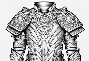half sleeve, upper right arm and shoulder, armor tattoo idea