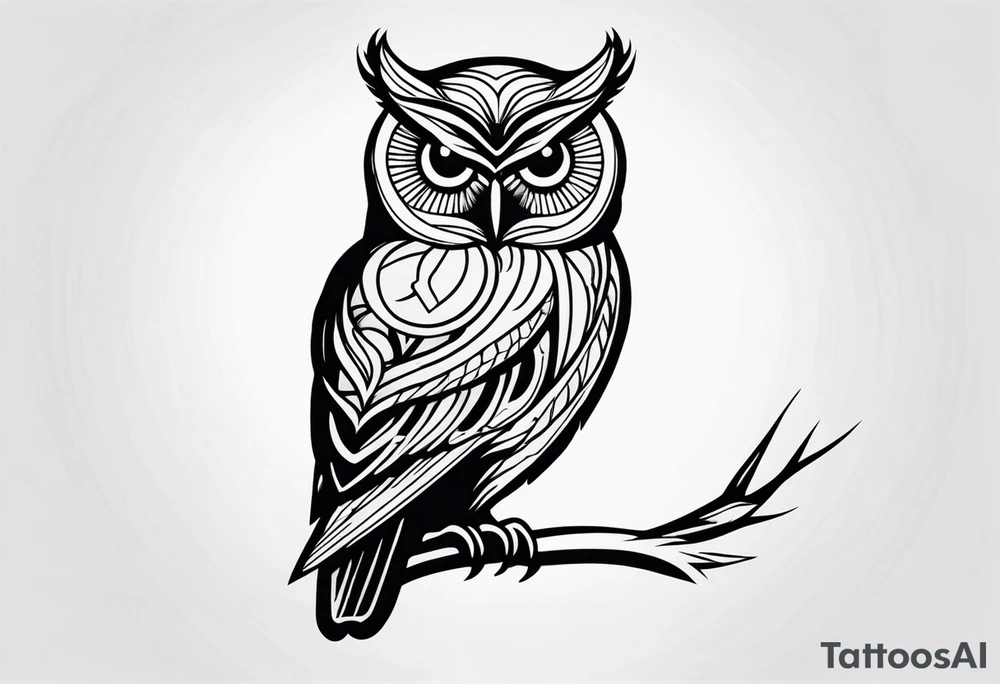 Owl close up tattoo idea