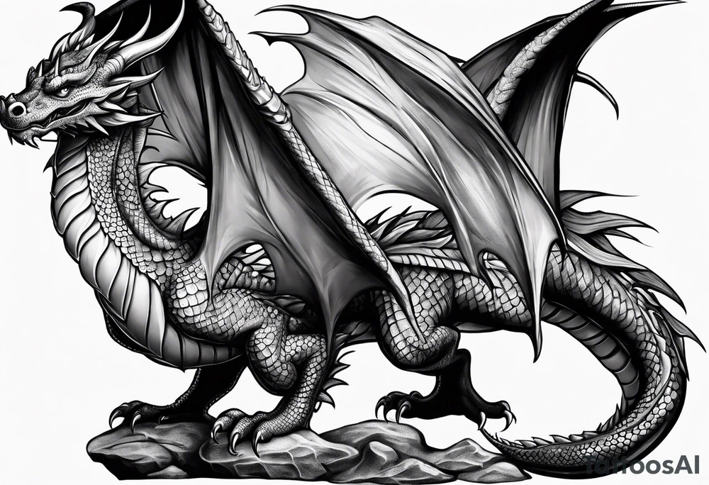 cute dragon tattoo idea