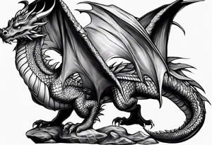 cute dragon tattoo idea