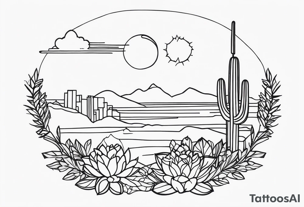 small tattoo using outlines:
Arizona NYC tattoo idea