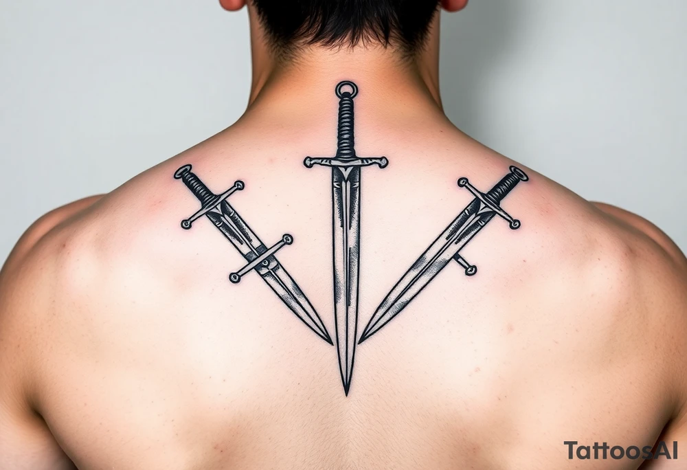 Virgo and sagittarius three swords all together tattoo idea