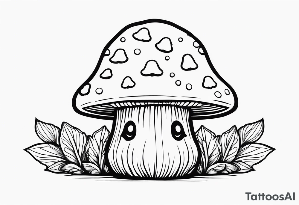 Garden gnome mushroom hat tattoo idea