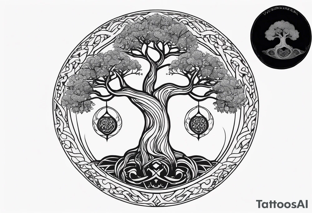 Yggdrasil petit simplist tattoo idea