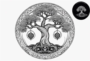 Yggdrasil petit simplist tattoo idea